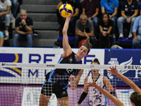 Anne Buijs of Chieri '76 is in action during the International Trophy ''Una squadra per un sorriso,'' Final 1st-2nd place match between Real...