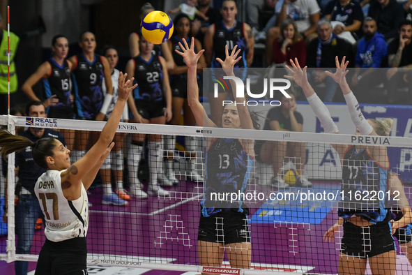 #17 Derya Cebecioglu of VakifBank Spor Kulubu is in action during the International Trophy ''Una squadra per un sorriso,'' Final 1st-2nd pla...