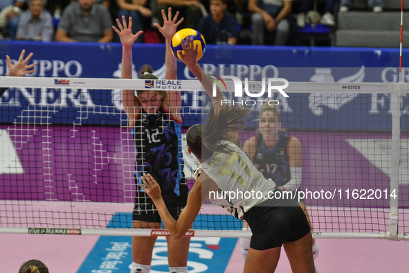 #17 Derya Cebecioglu of VakifBank Spor Kulubu is in action during the International Trophy ''Una squadra per un sorriso,'' Final 1st-2nd pla...