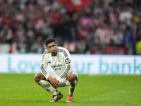 Jude Bellingham central midfield of Real Madrid and England after Atletico goal during the LaLiga match between Atletico de Madrid and Real...