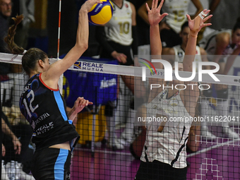 Anne Buijs of Chieri '76 is in action during the International Trophy ''Una squadra per un sorriso,'' Final 1st-2nd place match between Real...