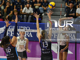 Caterina Bosetti of VakifBank Spor Kulubu is in action during the International Trophy ''Una squadra per un sorriso,'' Final 1st-2nd place m...