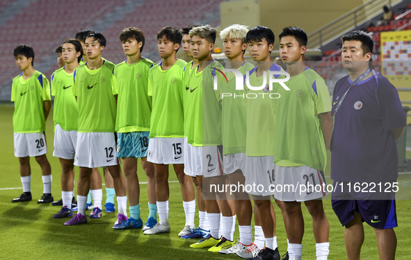 Hong Kong, China substitutes line up before the 2025 AFC U20 Asian Cup Qualifiers Group J match between Singapore and Hong Kong, China at Gr...