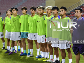 Hong Kong, China substitutes line up before the 2025 AFC U20 Asian Cup Qualifiers Group J match between Singapore and Hong Kong, China at Gr...