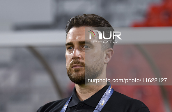 Hong Kong, China head coach Darren Arnott looks on before the 2025 AFC U20 Asian Cup Qualifiers Group J match between Singapore and Hong Kon...