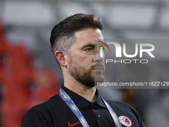 Hong Kong, China head coach Darren Arnott looks on before the 2025 AFC U20 Asian Cup Qualifiers Group J match between Singapore and Hong Kon...