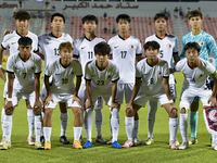 Hong Kong, China players pose for a team photo prior to the 2025 AFC U20 Asian Cup Qualifiers Group J match between Singapore and Hong Kong,...