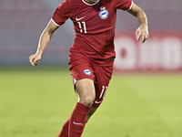 Fairuz Fazli of Singapore and Lam Ho Hei during the 2025 AFC U20 Asian Cup Qualifiers Group J match between Singapore and Hong Kong, China,...