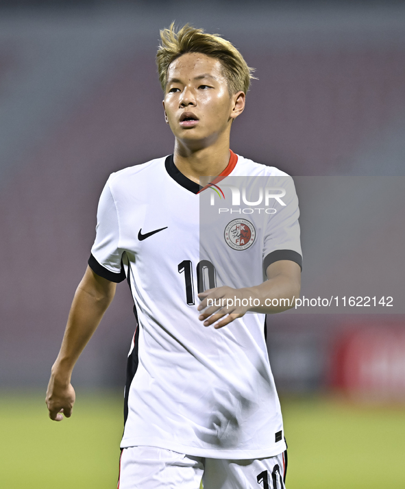 Chiu Ching Yu Sergio of Hong Kong, China, during the 2025 AFC U20 Asian Cup Qualifiers Group J match between Singapore and Hong Kong, China,...