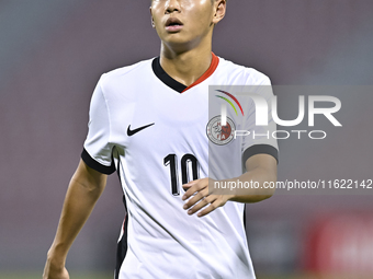 Chiu Ching Yu Sergio of Hong Kong, China, during the 2025 AFC U20 Asian Cup Qualifiers Group J match between Singapore and Hong Kong, China,...