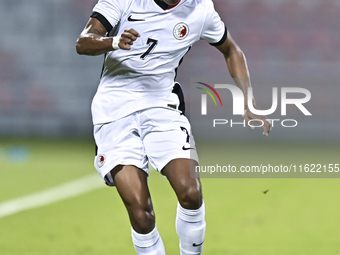 Anthony Francis Pinto of Hong Kong, China, is in action during the 2025 AFC U20 Asian Cup Qualifiers Group J match between Singapore and Hon...