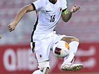 Chan Kwan Ching Osmond of Hong Kong, China, is in action during the 2025 AFC U20 Asian Cup Qualifiers Group J match between Singapore and Ho...