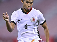 Yuen Chun Him of Hong Kong, China, plays during the 2025 AFC U20 Asian Cup Qualifiers Group J match between Singapore and Hong Kong, China,...