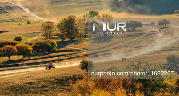 Autumn scenery of Wulan Butong Grassland in Chifeng, China, on September 23, 2024. 