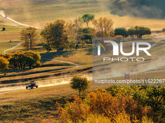 Autumn scenery of Wulan Butong Grassland in Chifeng, China, on September 23, 2024. (