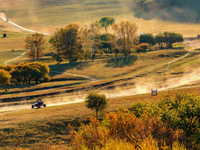 Autumn scenery of Wulan Butong Grassland in Chifeng, China, on September 23, 2024. (