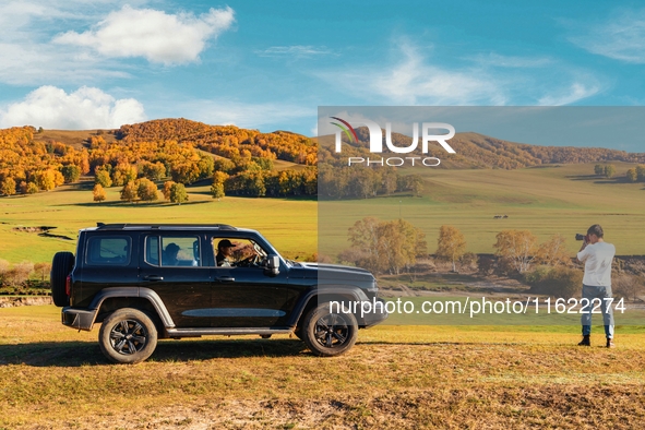 Autumn scenery of Wulan Butong Grassland in Chifeng, China, on September 23, 2024. 