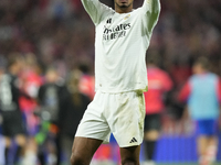 Jude Bellingham central midfield of Real Madrid and England greets after the LaLiga match between Atletico de Madrid and Real Madrid CF  at...