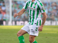 Iker Losada of Real Betis controls the ball during the La Liga EA Sports match between Real Betis and RCD Espanyol at Benito Villamarin in S...