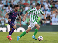 Sergi Altimira of Real Betis is in action during the La Liga EA Sports match between Real Betis and RCD Espanyol at Benito Villamarin in Sev...