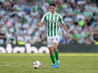 Sergi Altimira of Real Betis passes the ball during the La Liga EA Sports match between Real Betis and RCD Espanyol at Benito Villamarin in...