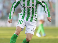 Giovani Lo Celso of Real Betis runs with the ball during the La Liga EA Sports match between Real Betis and RCD Espanyol at Benito Villamari...