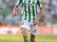 Sergi Altimira of Real Betis runs with the ball during the La Liga EA Sports match between Real Betis and RCD Espanyol at Benito Villamarin...