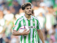 Ez Abde of Real Betis is in action during the La Liga EA Sports match between Real Betis and RCD Espanyol at Benito Villamarin in Seville, S...