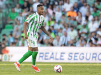 Natan Bernardo de Souza of Real Betis runs with the ball during the La Liga EA Sports match between Real Betis and RCD Espanyol at Benito Vi...