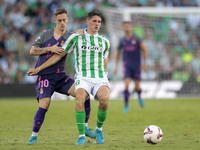 Sergi Altimira of Real Betis battles for the ball during the La Liga EA Sports match between Real Betis and RCD Espanyol at Benito Villamari...