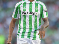 Natan Bernardo de Souza of Real Betis is in action during the La Liga EA Sports match between Real Betis and RCD Espanyol at Benito Villamar...