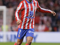 Antoine Griezmann of Atletico de Madrid is in action during the La Liga 2024/25 match between Atletico de Madrid and Real Madrid at Civitas...