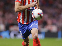 Alexander Sorloth of Atletico de Madrid is in action during the La Liga 2024/25 match between Atletico de Madrid and Real Madrid at Civitas...