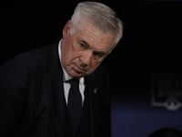 Real Madrid coach Carlo Ancelotti during the La Liga 2024/25 match between Atletico de Madrid and Real Madrid at Civitas Metropolitano Stadi...