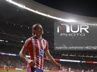 Conor Gallagher of Atletico de Madrid during the La Liga 2024/25 match between Atletico de Madrid and Real Madrid at Civitas Metropolitano S...