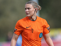 Match referee Lucy May (aka Lucy Oliver) during the FA Women's Championship match between Durham Women FC and Birmingham City at Maiden Cast...