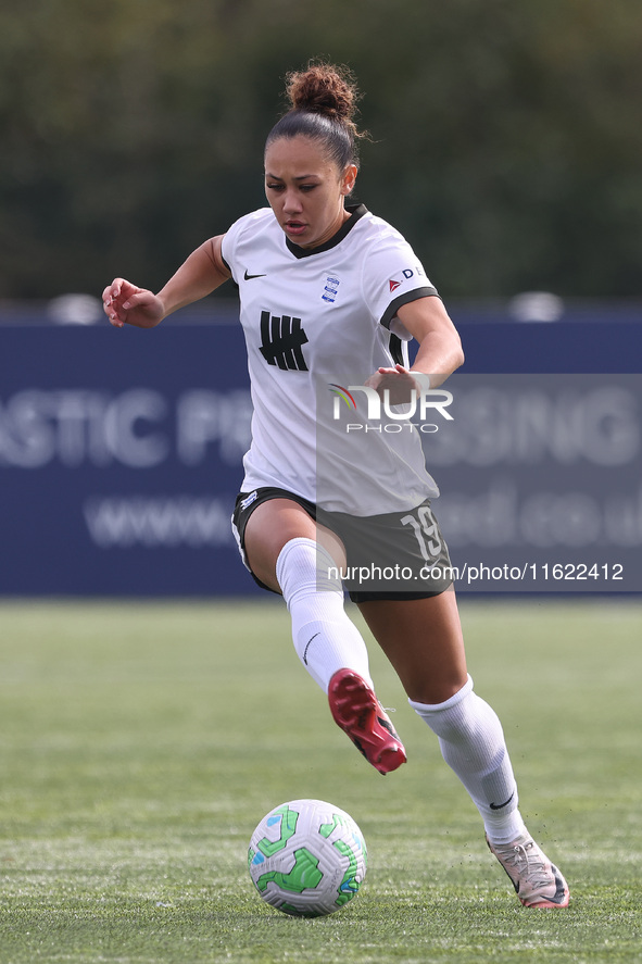 Tegan McGowan of Birmingham City Women during the FA Women's Championship match between Durham Women FC and Birmingham City at Maiden Castle...