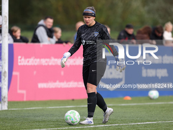 Tatiana Saunders of Durham Women during the FA Women's Championship match between Durham Women FC and Birmingham City at Maiden Castle in Du...