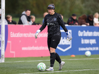 Tatiana Saunders of Durham Women during the FA Women's Championship match between Durham Women FC and Birmingham City at Maiden Castle in Du...