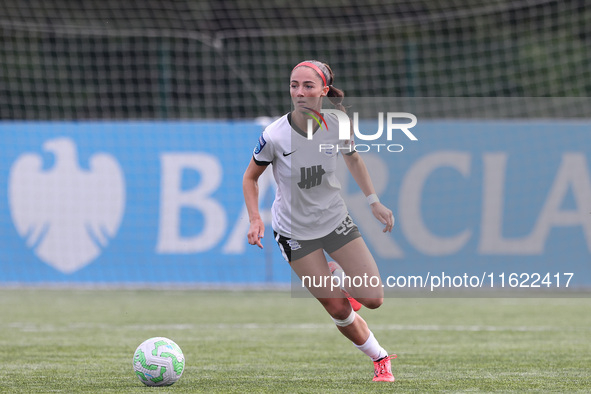 Neve Herron of Birmingham City Women during the FA Women's Championship match between Durham Women FC and Birmingham City at Maiden Castle i...