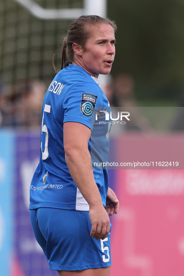 Sarah Wilson of Durham Women during the FA Women's Championship match between Durham Women FC and Birmingham City at Maiden Castle in Durham...