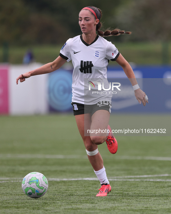 Birmingham City Women's Neve Herron during the FA Women's Championship match between Durham Women FC and Birmingham City at Maiden Castle in...