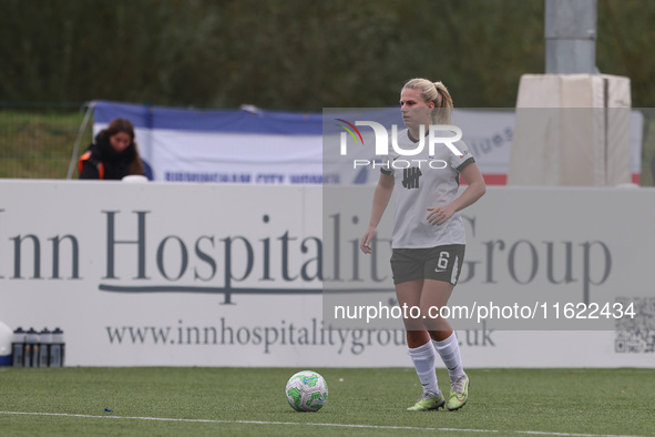 Birmingham City Women's Gemma Lawley during the FA Women's Championship match between Durham Women FC and Birmingham City at Maiden Castle i...