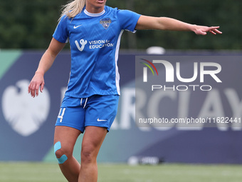 Becky Salicki of Durham Women during the FA Women's Championship match between Durham Women FC and Birmingham City at Maiden Castle in Durha...