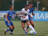 Kaila Novak of Durham Women battles with Yu-ri Choe of Birmingham City Women during the FA Women's Championship match between Durham Women F...