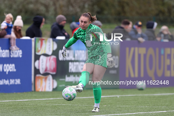 Lucy Thomas of Birmingham City Women during the FA Women's Championship match between Durham Women FC and Birmingham City at Maiden Castle i...