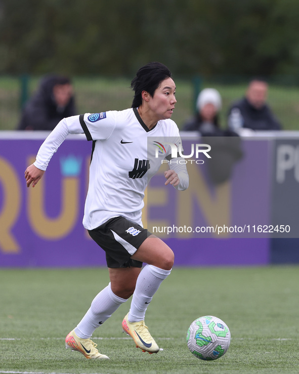 Geum-Min Lee of Birmingham City Women is in action during the FA Women's Championship match between Durham Women FC and Birmingham City at M...