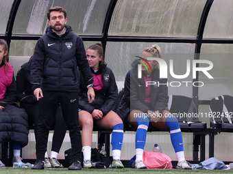 Durham Women Assistant Coach George Anthony during the FA Women's Championship match between Durham Women FC and Birmingham City at Maiden C...