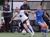 Rebecca Holloway of Birmingham City Women battles with Durham Women's Lily Crosthwaite during the FA Women's Championship match between Durh...