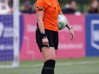 Match referee Lucy May (aka Lucy Oliver) during the FA Women's Championship match between Durham Women FC and Birmingham City at Maiden Cast...